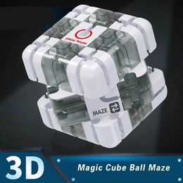 Magic Cubes 3D Speed Cube Maze Magic Cube Puzzle Game Labyrinth Rolling Ball Brain Learning Balance Educational Toys For Children Adult Y240518
