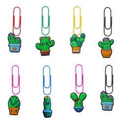 Novelty Items Cactus Cartoon Paper Clips Bookmark Clamp Desk Accessories Stationery For School Nurse Gift Home Unique Bookmarks Gifts Ot4Kd