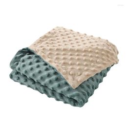 Blankets Baby Peas Born Double-layer Quilts Swaddling Soft Fleece Solid Bedding Set Infant Swaddle Wrap For Borns