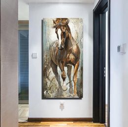 Nordic Running Horse Oil Painting On Canvas Art Prints Wall Art Animal Poster Pictures For Europe Classical Room Decoration3839440