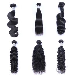 Mink Brazillian Straight Body Loose Deep Wave Kinky Curly Unprocessed Brazilian Peruvian Indian Human Hair Weave Bundles