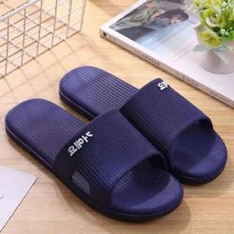 Chaussures Men Sandals Black Grey Blue Slides Slipper Mens Soft Comfortable Home Hotel Beach Slippers Shoe 725 s s