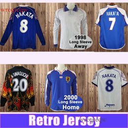 98 06 Japan SOMA AKITA OKANO NAKATA Retro Mens Soccer Jerseys National Team KAWAHI Home Away Goalkeeper Long Sleeves KAZU HATTORI Football Shirts