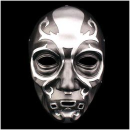 Party Masks Malfoy Resin Death Eater Mask Cosplay Masquerade Halloween Carnival Props Home Wall Decoration Collectibles T220802 Drop D Otmkd