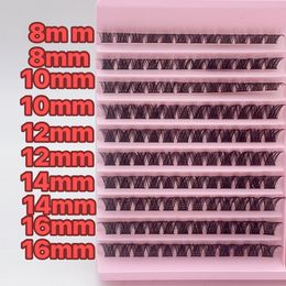 Lash Clusters 200 Pcs DIY Individual Lashes Natural Look Wispy Eyelash Extension 8-16MM Curl Cluster Lashes Fluffy Lash
