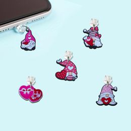 Cell Phone Straps Charms Valentines Day Cartoon Shaped Dust Plug Charging Port Anti For Type-C Cute Charm New Usb Drop Delivery Ot3Jq