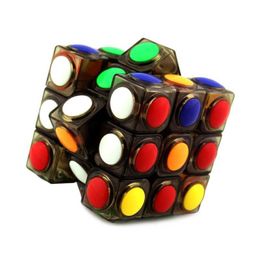 Magic Cubes 3x3x3 Transparent Dot Magic Cube 3x3 Professional Neo Speed Puzzle Antistress Educational Toys For Children Magic Photo Cube Y240518