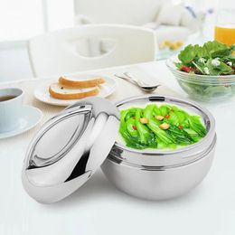 Dinnerware Container Handle Mini Stainless Steel Lunch Box For Kids Heat Retaining Thermal Insulation Bowl 2 Layers Picnic Bento