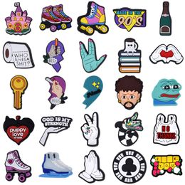 Charms Pvc Cute For Clog Diy Badge Women Sandals Buckle Kids Pins Decoration Jeans Wristbands Shoe Accessories Drop Delivery Ot1Jp