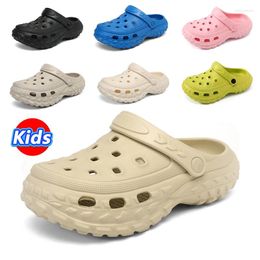 Casual Shoes Kid's Sandals Solid Colour Thick Bottom Summer For Children Clogs Boys Girls Breathable Hollow-out Garden