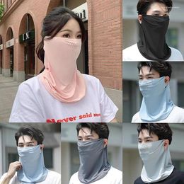 Scarves Summer UV Protection Outdoor Neck Wrap Cover Sports Sun Silk Mask Face Sunscreen Scarf