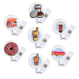 Other Home Decor Donuts Cartoon Badge Reel Retractable Nurse Id Card Medical Reels With Alligator Clip Nursing Name Tag Funny Cute Nur Ot6Si