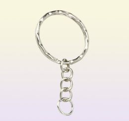500pcs 25mm Polished Silver Colour Keyring Keychain Split Ring With Short Chain Key Rings Women Men DIY Key Chains Accessories29428894238