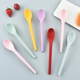 Spoons Silicone Small Spoon Multi-colored Optional All-in-one Salad Mixing Kitchen Utensils Children's Meal