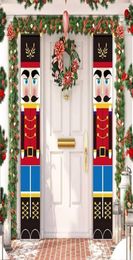 Nutcracker Soldier Banner Christmas Decor For Home Merry Door Xmas Ornament Happy Year 2022 Navidad 2110222708119