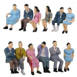 Garden Decorations 10pcs Building Small Sitting Man Sand Table Model Craft Toys Painted People Figure Villain Children Toy