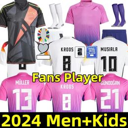 24 Germanys HUMMELS GNABRY Soccer Uniforms kit KROOS WERNER DRAXLER REUS MULLER GOTZE Football Jerseys Kids Fans Kit Player Version Home away deutschland