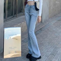 Women's Jeans Blue High Waist Flare 2024 Spring Women Vintage Stretch Skinny Boot-cut Denim Trousers Woman Casual Slim Bellbottoms