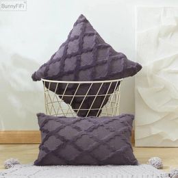Pillow Plush Short Wool Cover 45x45cm Decorative Pattern Velvet Sofa Case Home Decor Housse De Coussin