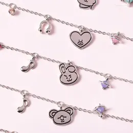 Charm Bracelets Jewellery Stainless Steel Animal Accessories Korean For Women Couple Bracelet Kpop Gift Girl Friends