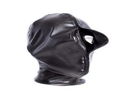 Double layer BDSM Bondage Hood Mask Zipper Closed Erotic Toy Blackout Mask BlindfoldHead harness Cosplay Halloween Accessories Y5263235