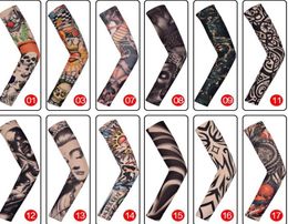 1 PC AntiSunshine Fashion Men and Women Tattoo Arm Leg Sleeves High Elastic Nylon Halloween Party Dance Party Tattoo Sleeve5782660