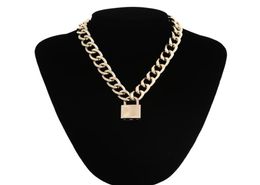 Vine Chunky Thick Link Chain Necklace For Women Gold Color Couple Pendants On Neck Fashion Jewelry Gifts3145421