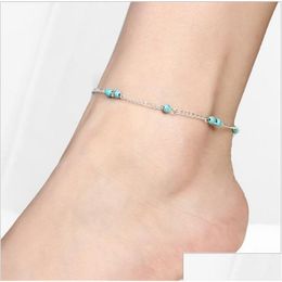 Anklets European And American Retro Anklet Conch Starfish Bead Female Beach Drop Delivery Jewellery Dhoqs