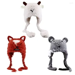 Berets Mouse Lamb Hat Y2K Furry Gifts Warm Cartoon Adult Children Winter Po Props Dropship