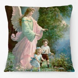 Pillow Religion Christianity Love Angel Child Cover Roman Mytholody Case For Home Sofa Couch Decoraion