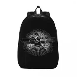 Backpack Assyrian God Ashur On Black Canvas Backpacks For Women Men College School Student Bookbag Fits 15 Inch Laptop Ancient Flag Bags