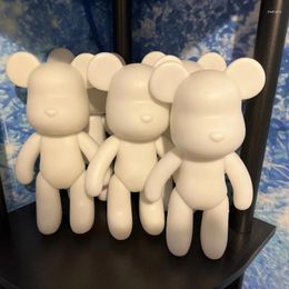 Decorative Figurines Handmade Fluid Violent Bear Sculpture DIY White Blank Mold Doll Toy Crafts Childern Painting Ornaments Home Decoration