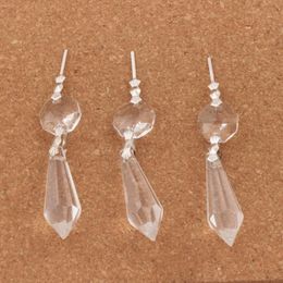 30pcs lot Large Clear Chandelier Glass Crystals Lamp Prisms Parts Hanging Drops Pendants Jewellery Findings Components 309q