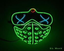 Highgrade Holidays Led Rave Masks Glowing Party EL Mask Halloween CosplayProps Watch Dogs Mask Men039s Gift T2005094560790