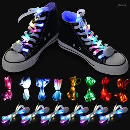 Shoe Parts 1Pair LED Flash Shoelace Athletic Sport Flat Laces Party Disco Decor Luminous Light Up Glow Strap
