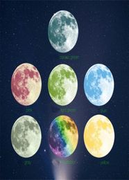 Luminous Stickers 40cm 3D Large Moon Fluorescent Wall Sticker Removable Glow In The Dark Sticker Night Luminous Stickers8426926