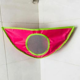 Storage Bags 1 Pcs Easy Draining Baby Toy Bag Bathroom Supplies Triangle Hanging Basket Portable Waterproof With Sucker