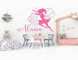 Wall Stickers Personalized Girls Name Little Princess Fairy Sticker Home Decor Room Bedroom Nursery Decals Custom S3201066618