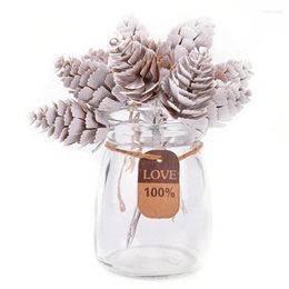 Decorative Flowers Pine Cones Bouquet For Christmas Decor Handmade Wreath Garland Floral Craft Artificial Plants