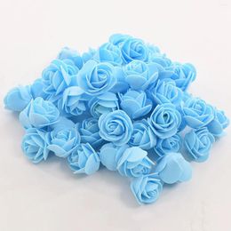 Decorative Flowers 100Pcs Artificial Rose Flower Head Realistic Design Fake For Home Or Venue Decoration