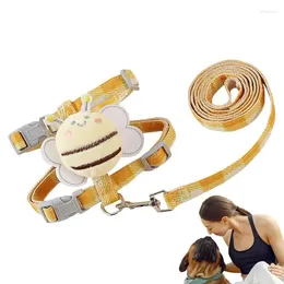 Dog Collars Pet Harness With Handles Walking Strap Tool Adjustable Buckles For Travelling Picnic Going Out