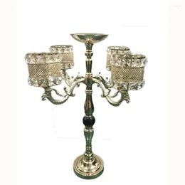 Candle Holders 5-arms Candelabrum Metal Candelabras Gold Holder Wedding Table Centerpiece Party Flower Rack Event Decor