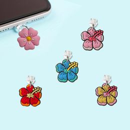 Cell Phone Anti-Dust Gadgets Pentapetal Flower Cartoon Shaped Dust Plug Charging Port Anti For Type-C Charm Android Phones Plugs Kawai Otkw4