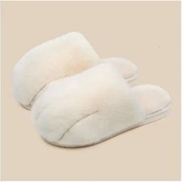 Sandals Fluff Women Chaussures White Grey Pink Womens Soft Slides Slipper Keep Warm Slippers Shoes Size 36-41 02 cf21 s s