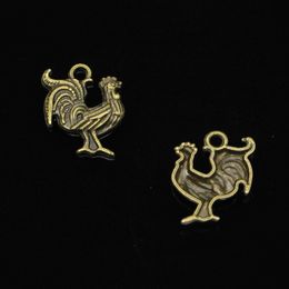 68pcs Zinc Alloy Charms Antique Bronze Plated cock rooster Charms for Jewellery Making DIY Handmade Pendants 22 18mm 2512