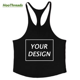 Customized Print Stringer Tank Tops for Men Y-Back Sleeveless Vest Athletic Muscle Training Tees Tops Gym Workout Fitness 240511