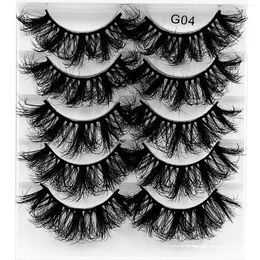 False Eyelashes Wispy Thick 8D Volume Fake Eyelash Strips 5 Pairs Pack Makeup Tool Beauty Salon