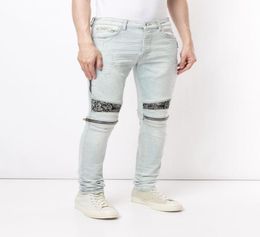 ALuxury SOLID CLASSIC STYLE FASHION Mens Jeans ARRIVAL BIKER Washed JEANS DISTRESSED Washed Jeans zebra stripes TOP Quality US UK 1648786