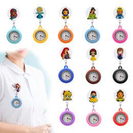 Childrens Watches Princess Clip Pocket Collar Watch Style Retractable Nurse Fob For Nurses Doctors With Second Hand Drop Delivery Otp Otbyu