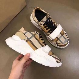 Casual Shoes European station mens shoes sneaker autumn thick bottom height plaid patchwork color casual breathable versatile fashion sports shoes